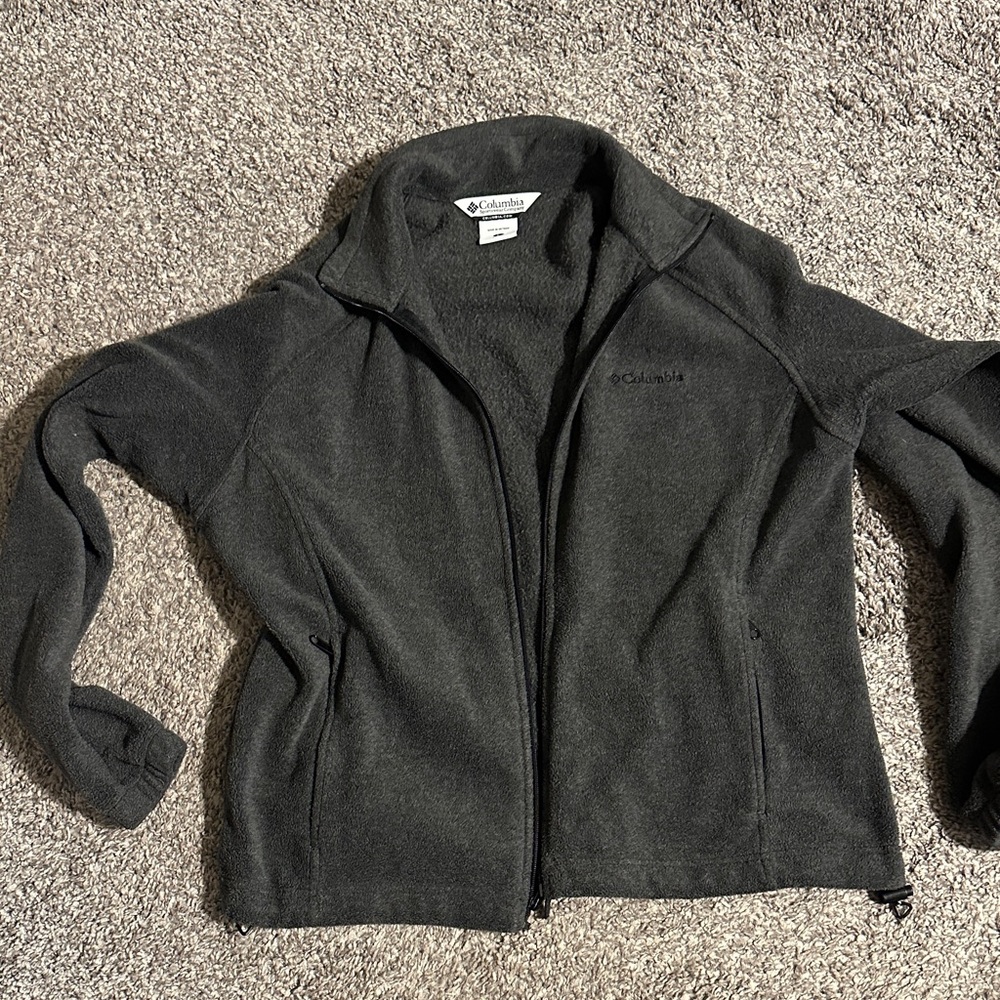 Columbia Charcoal Full-Zip Fleece Jacket